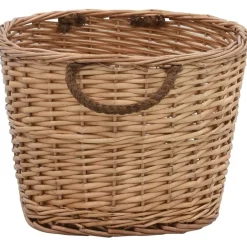 Polttopuukori kantokahvoilla 58x42x29cm, luonnollinen paju