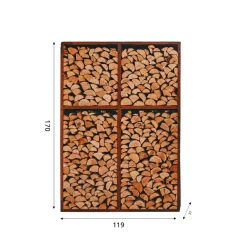 Polttopuuteline GrillSymbol Wall 2, 119x37x170 cm