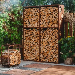 Polttopuuteline GrillSymbol Wall 2, 119x37x170 cm