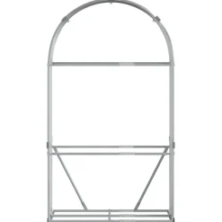 Polttopuuteline hopea 120x45x210 cm galvanoitu teräs