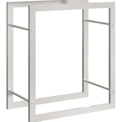 Polttopuuteline 50x28x56 cm ruostumaton teräs