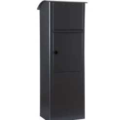 Postilaatikko Berglund M2000B, avaus takapuolelta, musta