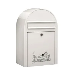 Postilaatikko Bobi Classic Muumit, 50x32x21 cm, valkoinen