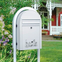 Postilaatikko Bobi Classic Muumit, 50x32x21 cm, valkoinen
