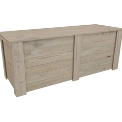 Puuarkku Miljöökoriste, 160x58x61cm, vaaleanharmaa