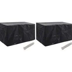 Puutarhakalusteiden suojat 2 kpl, 8 purjerengasta, 180x70x90 cm