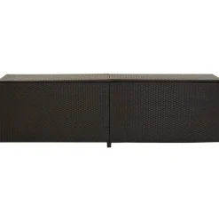 Puutarhan säilytyslaatikko, polyrottinki, 200x50x60 cm, ruskea, Verkkokaupan poistotuote