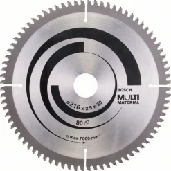 Pyörösahanterä Bosch Professional Multi Material 216x2.5/1.8x30mm, 80T
