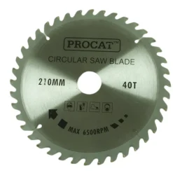 Pyörösahanterä Procat Ø210mm, 40T, keskiö Ø30mm, sovitin 16mm