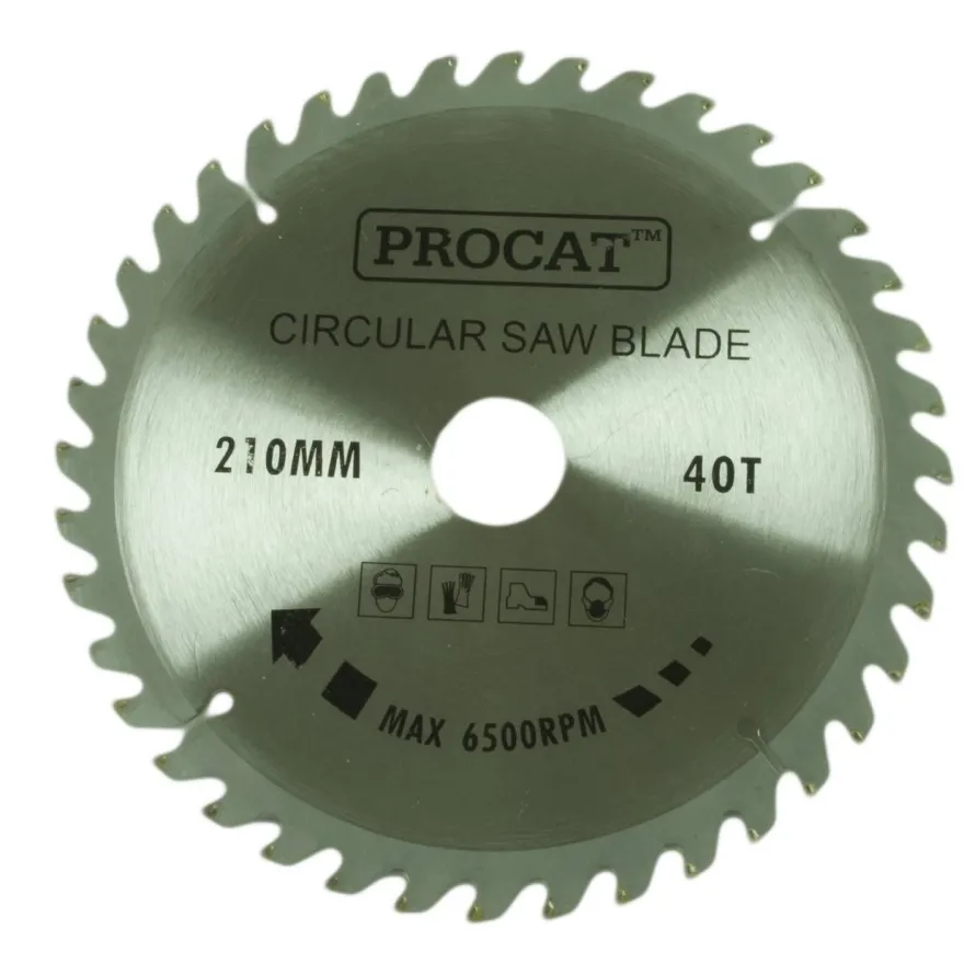 Pyörösahanterä Procat Ø210mm, 40T, keskiö Ø30mm, sovitin 16mm