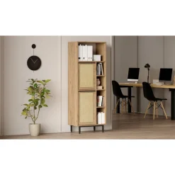Rottinkikaappi Linento Furniture ON10B-SU, ruskea
