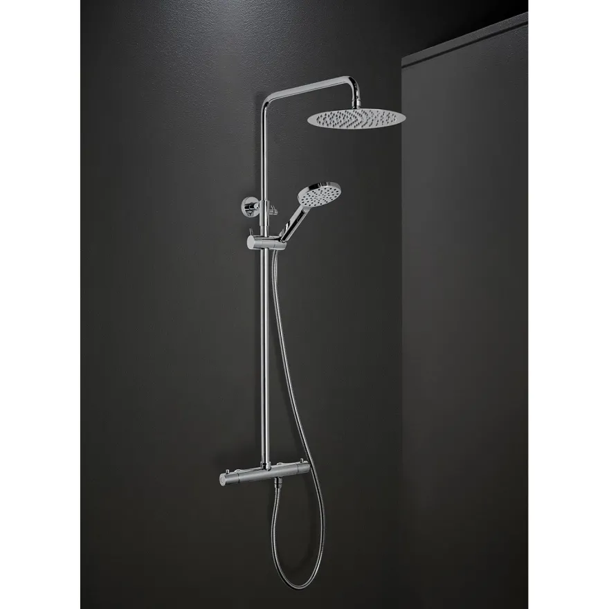 Sadesuihkusetti Hafa Fine, cc150, Ø250 mm suihkupää, termostaattihanalla, kromi