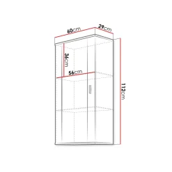 Seinäkaappi SOHO S-2, eri värivaihtoehtoja