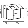 Seinäkasvihuone Vitavia Ida 3300, 3.3m², polykarbonaatti, musta