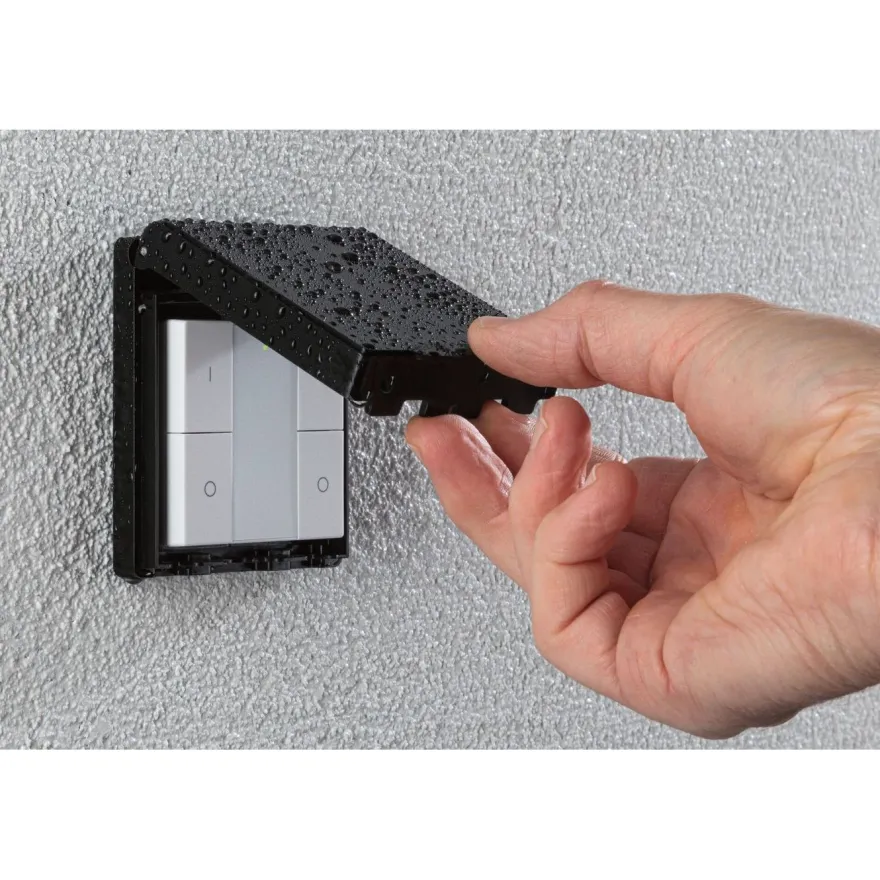 Seinäkytkin ja himmennin ulkokäyttöön Paulmann, Smart Home Zigbee 3.0, musta