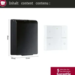 Seinäkytkin ja himmennin ulkokäyttöön Paulmann, Smart Home Zigbee 3.0, musta