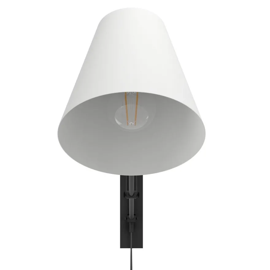 Seinävalaisin Eglo Forcadet, E27, 40W, IP20, musta/harmaa