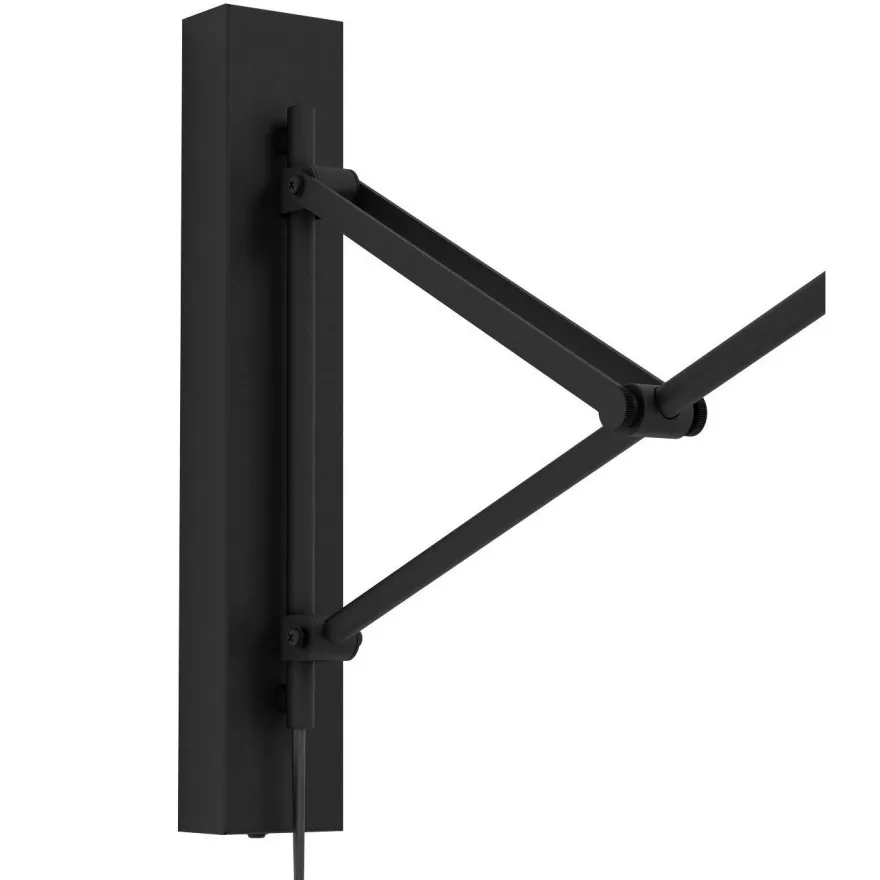 Seinävalaisin Eglo Forcadet, E27, 40W, IP20, musta/harmaa