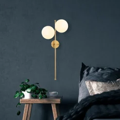 Seinävalaisin Linento Lighting Fazli, 2-osainen, kulta