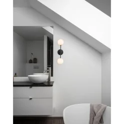 Seinävalaisin PR Home Sigma D, 490x120x190mm, musta/opaali