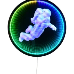 Seinävalaisin Trio Duke LED RGB mattamusta, eri kokoja