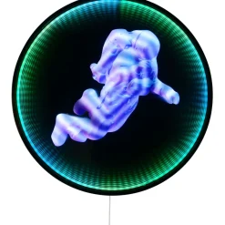 Seinävalaisin Trio Duke LED RGB mattamusta, eri kokoja