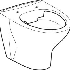 Seinä-WC-istuin IDO Glow Style Rimfree, huuhtelukaulukseton, 50,5 cm, valkoinen
