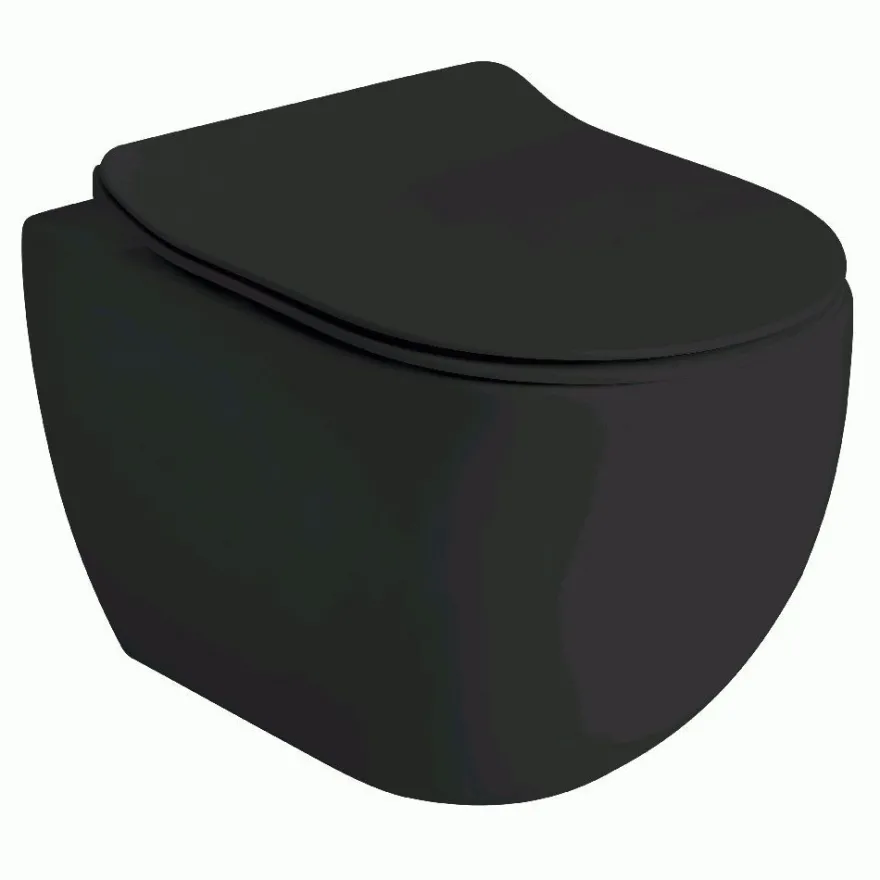 Seinä-WC-istuin Lavabo Glomp Mini pehmeästi sulkeutuvalla istuinkannella, huuhtelukaulukseton, matta, eri värejä