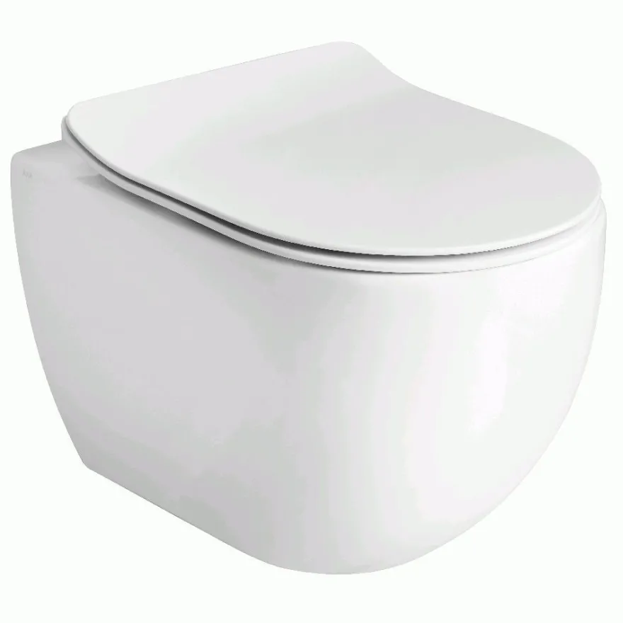 Seinä-WC-istuin Lavabo Glomp Mini pehmeästi sulkeutuvalla istuinkannella, huuhtelukaulukseton, matta, eri värejä