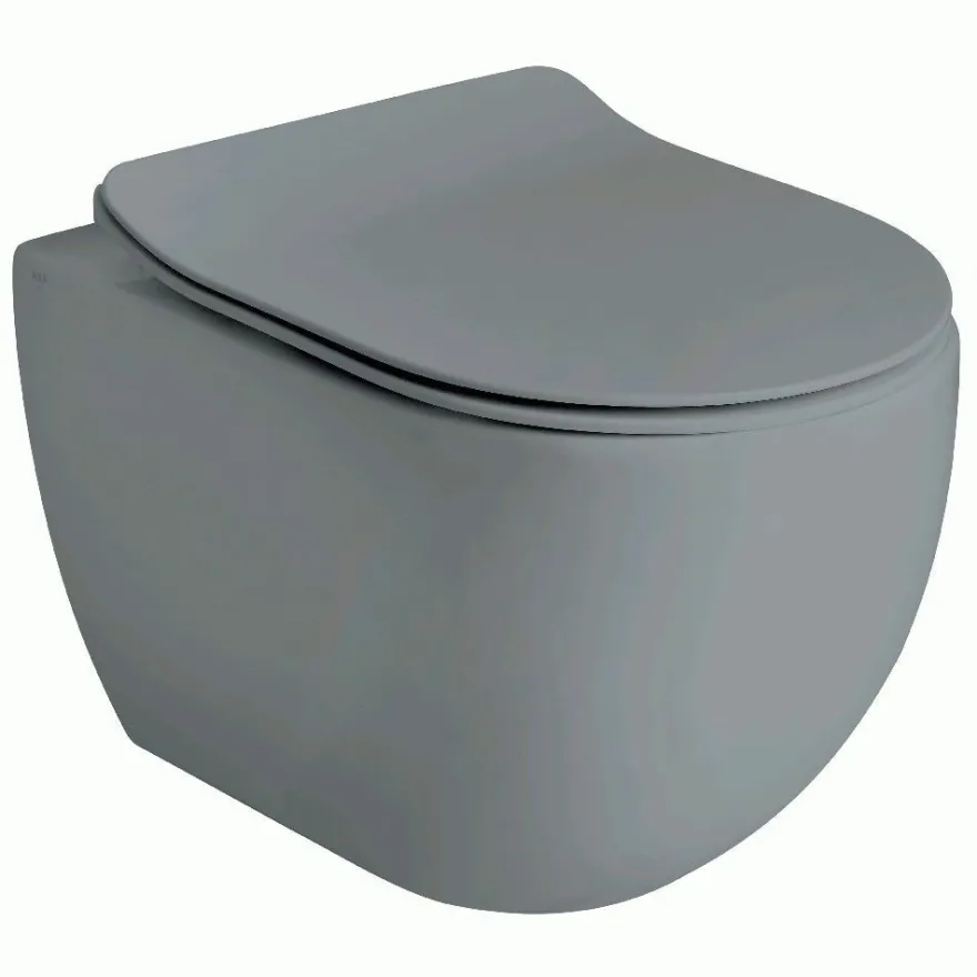 Seinä-WC-istuin Lavabo Glomp Mini pehmeästi sulkeutuvalla istuinkannella, huuhtelukaulukseton, matta, eri värejä