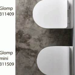 Seinä-WC-istuin Lavabo Glomp Mini pehmeästi sulkeutuvalla istuinkannella, huuhtelukaulukseton, matta, eri värejä