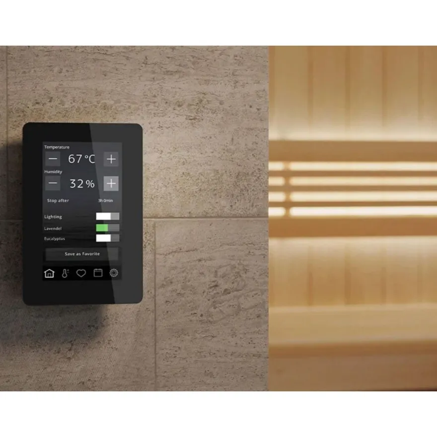 Sähkökiuas Helo Rocher 70 Elite, 6.8kW, 5-9m³, erillinen ohjaus