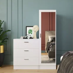 Säilytyskaluste Linento Furniture CC6, valkoinen, 100cm