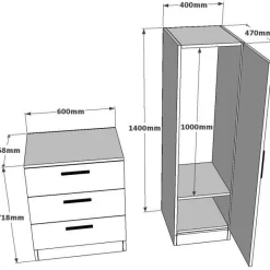Säilytyskaluste Linento Furniture CC6, valkoinen, 100cm