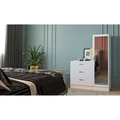 Säilytyskaluste Linento Furniture CC6, valkoinen, 100cm