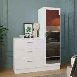 Säilytyskaluste Linento Furniture CC6, valkoinen, 100cm