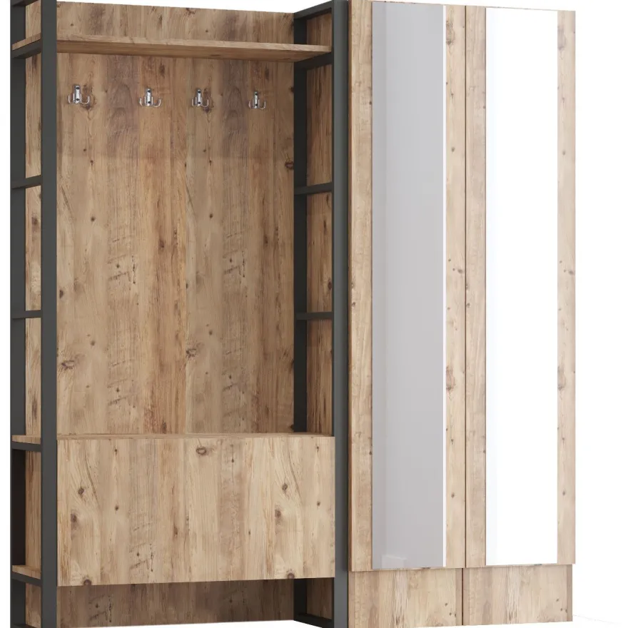 Säilytyskokonaisuus Linento Furniture ML17, ruskea