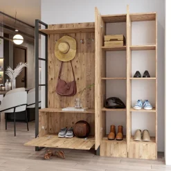 Säilytyskokonaisuus Linento Furniture ML17, ruskea