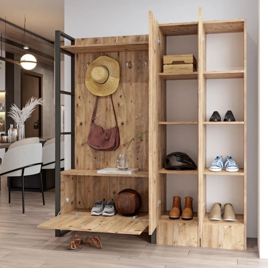 Säilytyskokonaisuus Linento Furniture ML17, ruskea