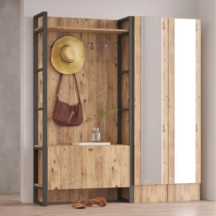 Säilytyskokonaisuus Linento Furniture ML17, ruskea
