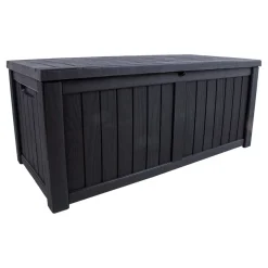 Säilytyslaatikko Home4you Praia, 143x67,5x60,5 cm, musta
