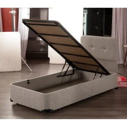 Säilytyssängyn runko Linento Furniture Luna, beige, eri kokoja