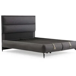 Säilytyssänky + sängynpääty Linento Furniture Rise, ilman patjaa, tummanharmaa
