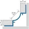 Sisäkulmapala Euroshrink sisäkulmalistaan pvc i-210, 10mm, valkoinen