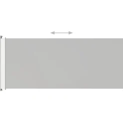 Sisäänvedettävä terassin sivumarkiisi 180x500 cm kerma