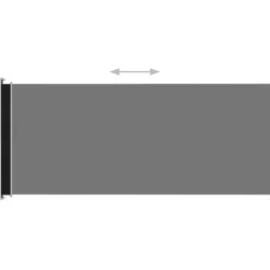 Sisäänvedettävä terassin sivumarkiisi 200x500 cm musta