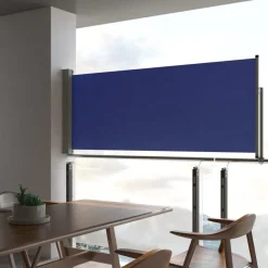 Sisäänvedettävä terassin sivumarkiisi, 100x300 cm, sininen