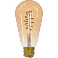Sisustuslamppu Airam SmartHome ST64 Edison, 4.9W, E27, 350lm, 1800-3000K, amber