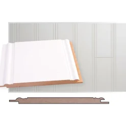 Sisustuspaneeli Maler STK, 10x160x2070mm, MDF, ympäripontattu, valkoinen