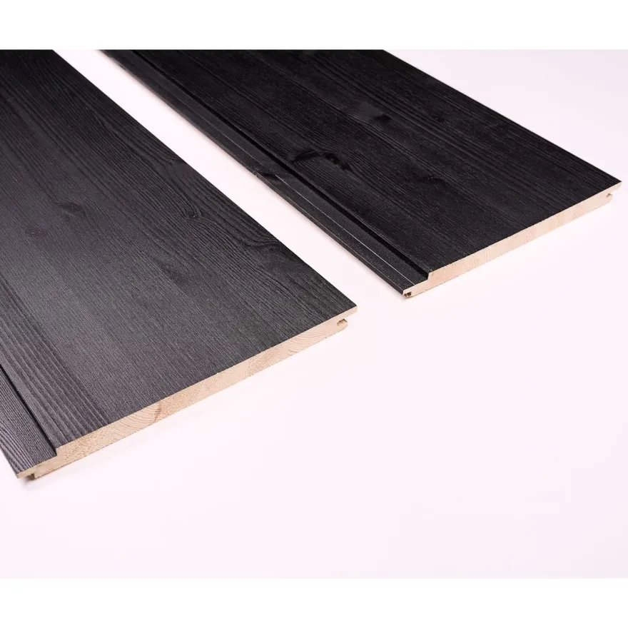 Sisustuspaneeli Siparila Aava, 15x220x2050mm, mänty, liimapuu, lakattu, kuultava musta, Kaamos